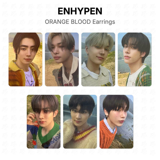 ENHYPEN ORANGE BLOOD Earrings Official Photocard