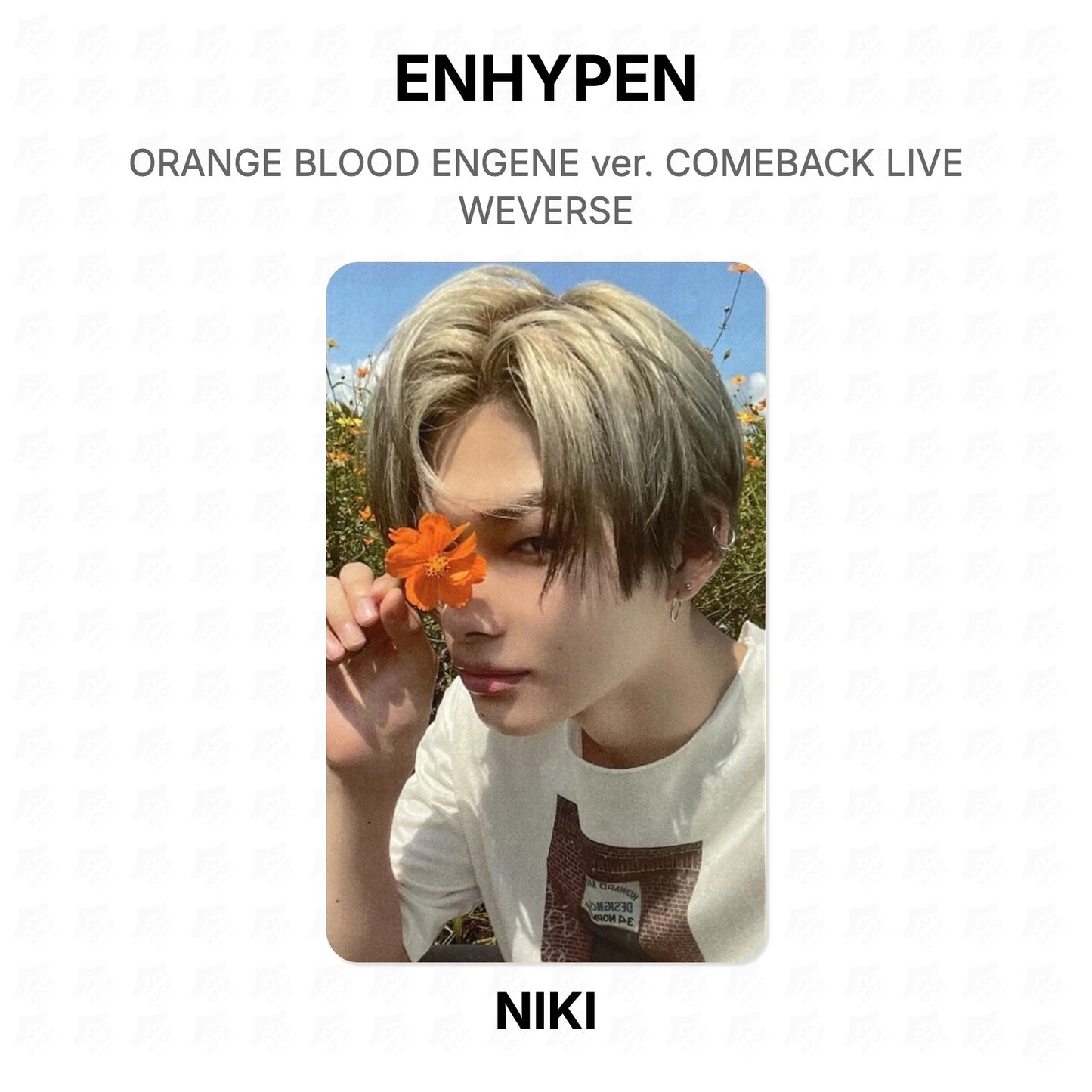 ENHYPEN ORANGE BLOOD ENGENE ver. COMEBACK LIVE WEVERSE Official Photocard