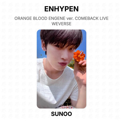 ENHYPEN ORANGE BLOOD ENGENE ver. COMEBACK LIVE WEVERSE Official Photocard
