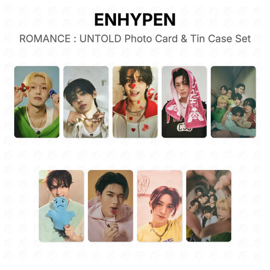 ENHYPEN ROMANCE : UNTOLD Photo Card & Tin Case Set Official Photocard