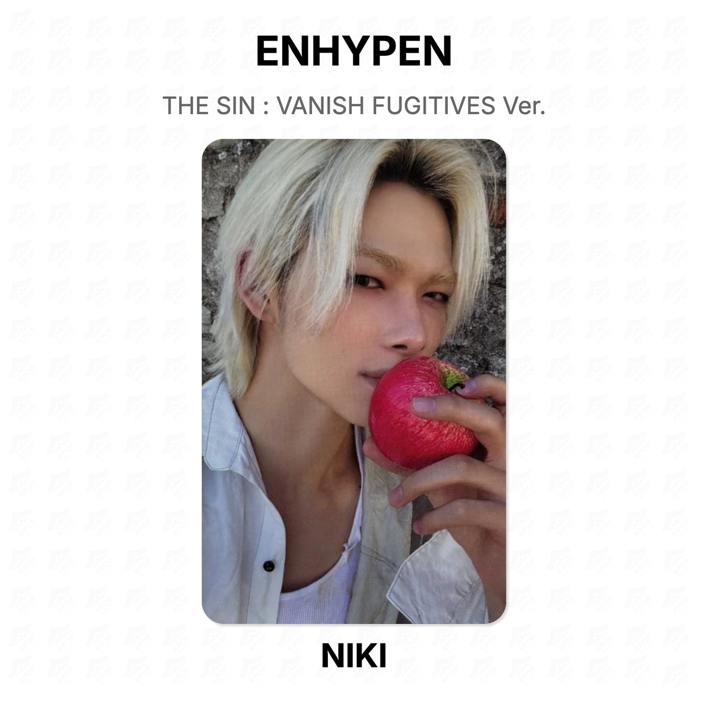 ENHYPEN THE SIN : VANISH FUGITIVES Ver. Official Photocard