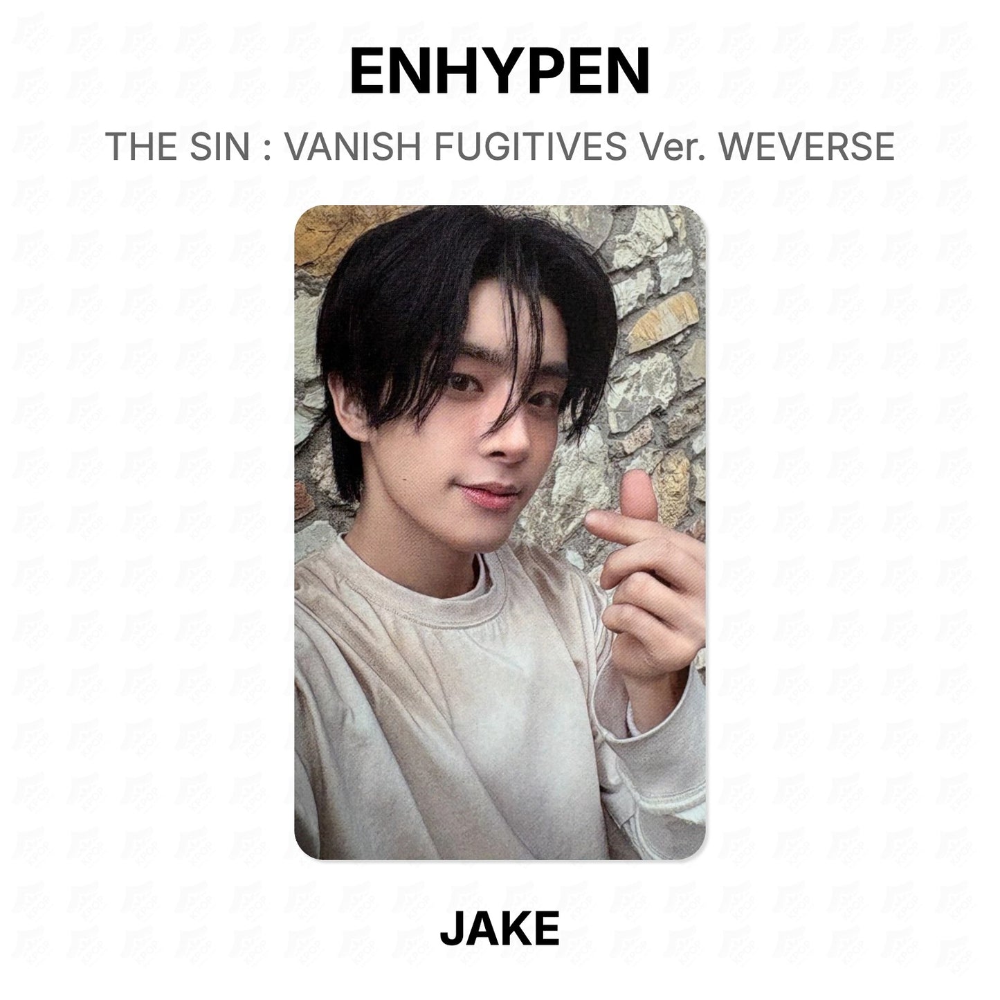 ENHYPEN THE SIN : VANISH FUGITIVES Ver. WEVERSE Official Photocard