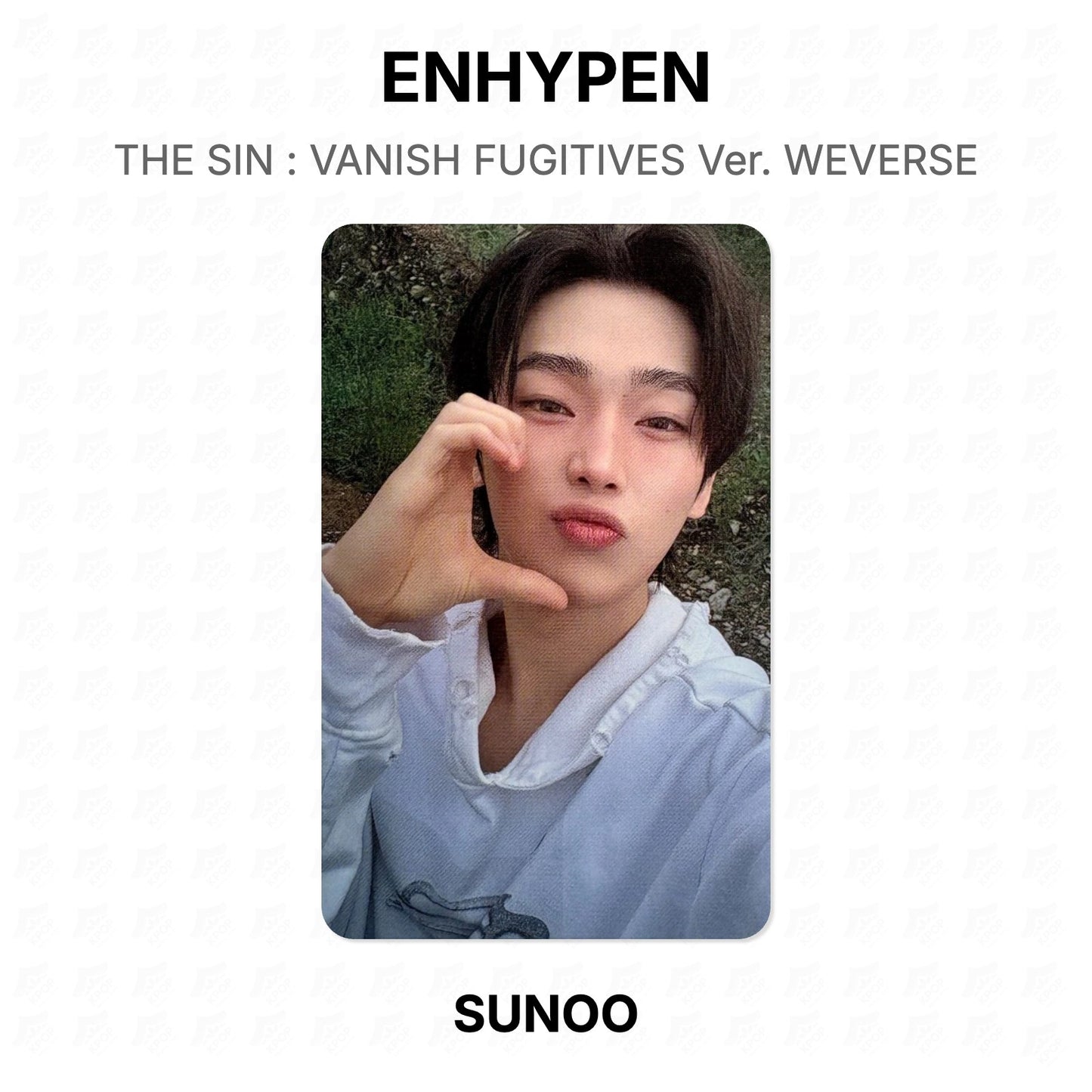 ENHYPEN THE SIN : VANISH FUGITIVES Ver. WEVERSE Official Photocard