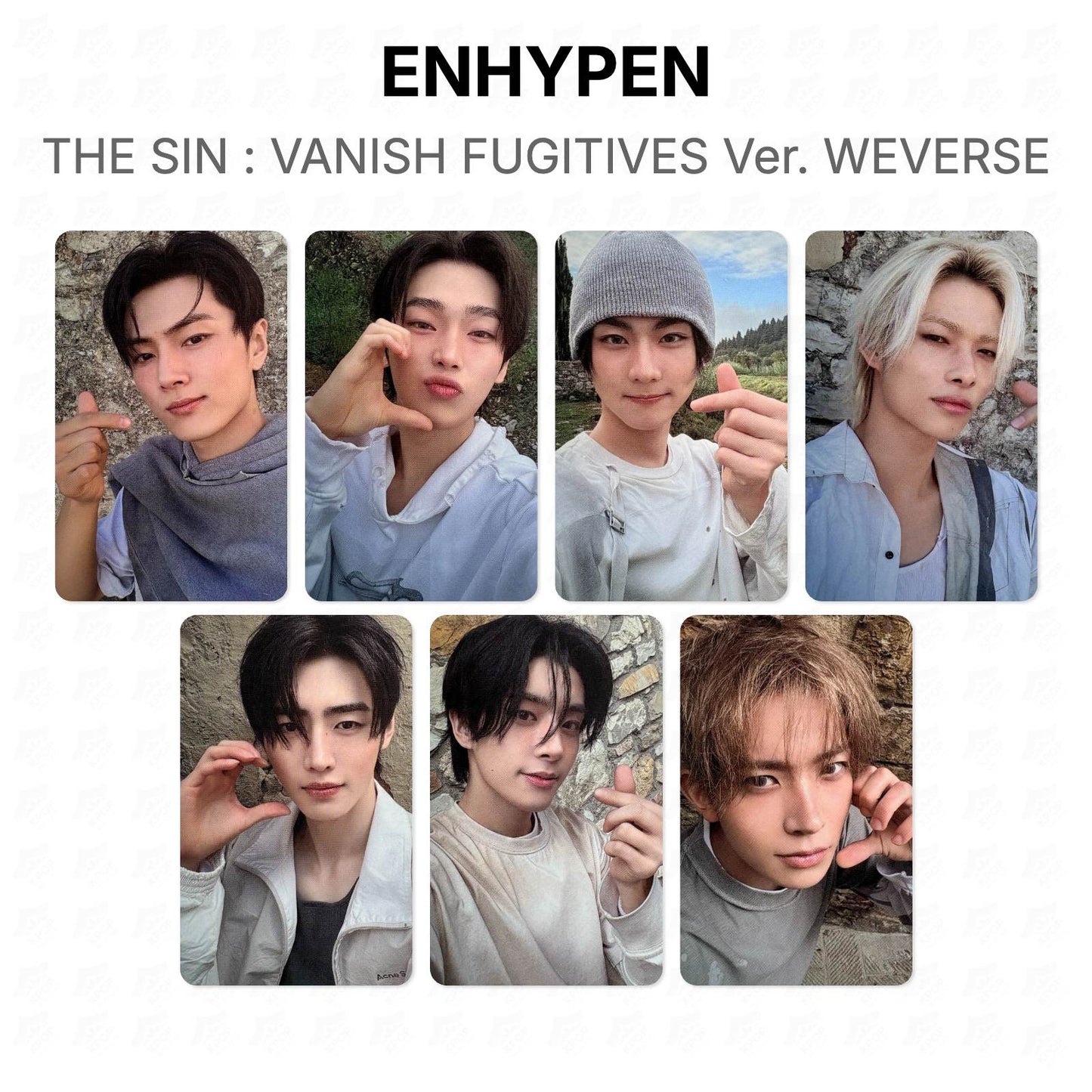 ENHYPEN THE SIN : VANISH FUGITIVES Ver. WEVERSE Official Photocard