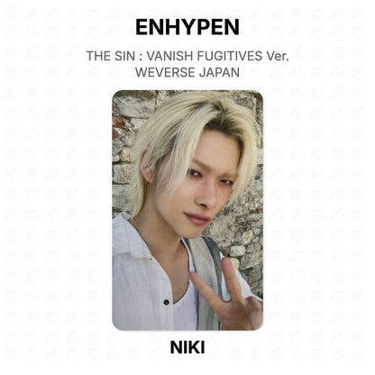 ENHYPEN THE SIN : VANISH FUGITIVES Ver. WEVERSE JAPAN Official Photocard