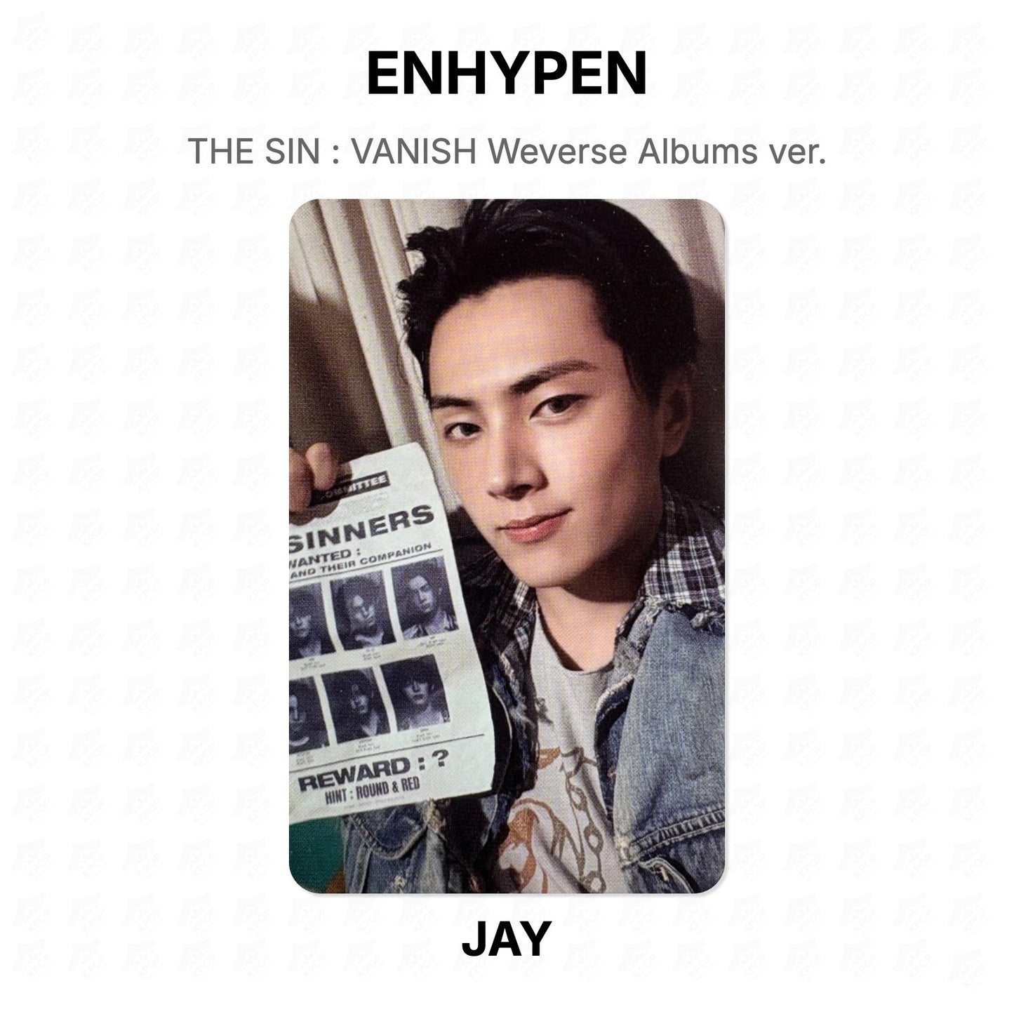 ENHYPEN THE SIN : VANISH Weverse Albums ver. Official Photocard