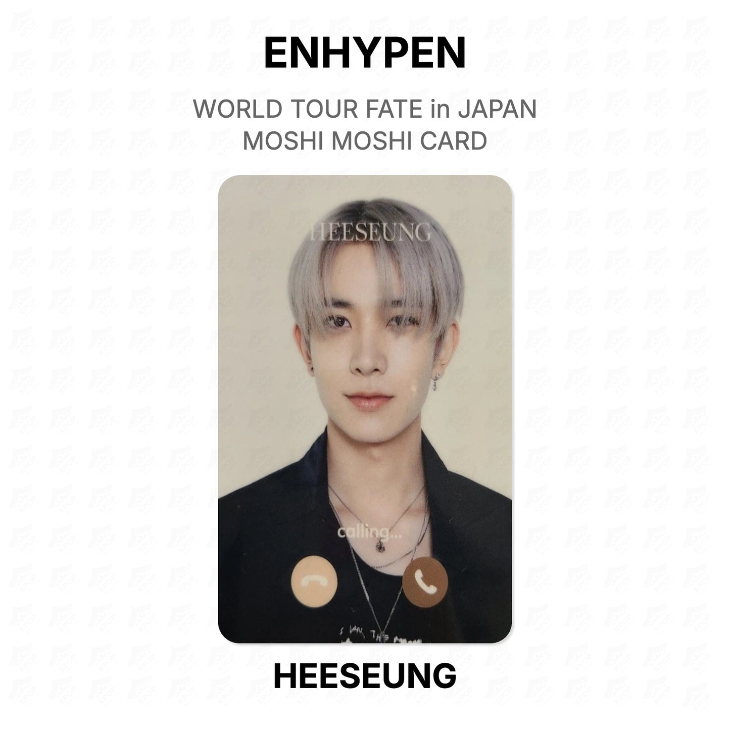 ENHYPEN WORLD TOUR FATE in JAPAN MOSHI MOSHI CARD Official Photocard