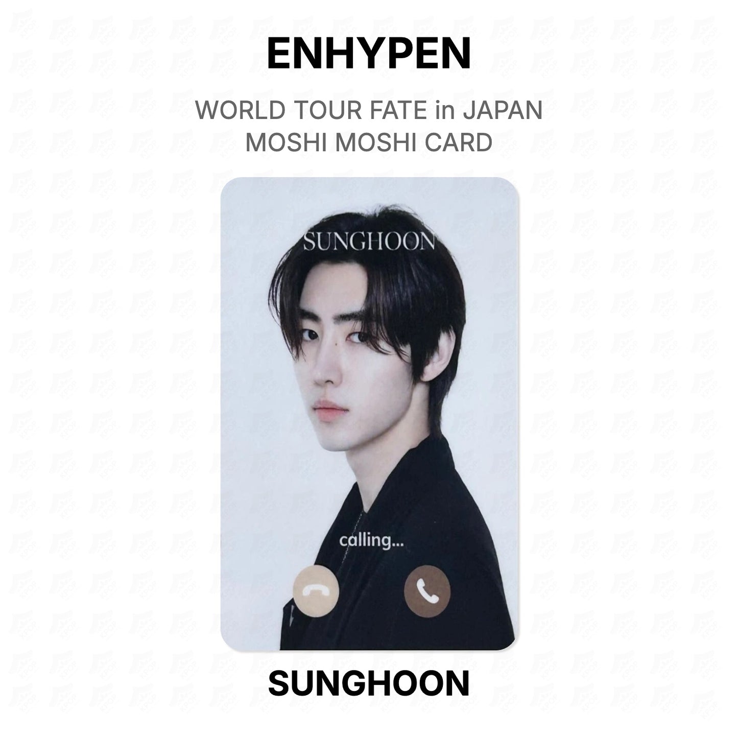 ENHYPEN WORLD TOUR FATE in JAPAN MOSHI MOSHI CARD Official Photocard