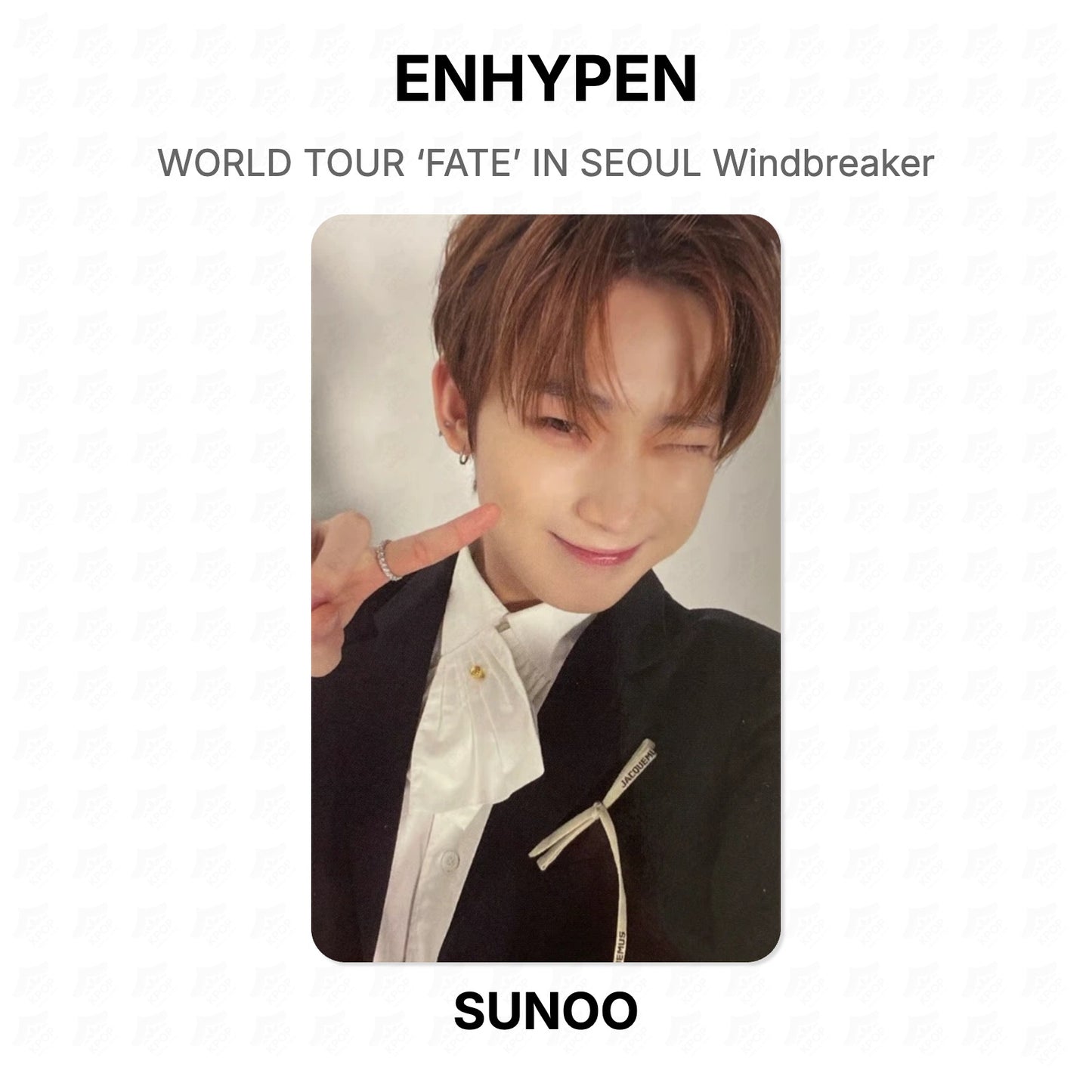 ENHYPEN WORLD TOUR ‘FATE’ IN SEOUL Windbreaker Official Photocard
