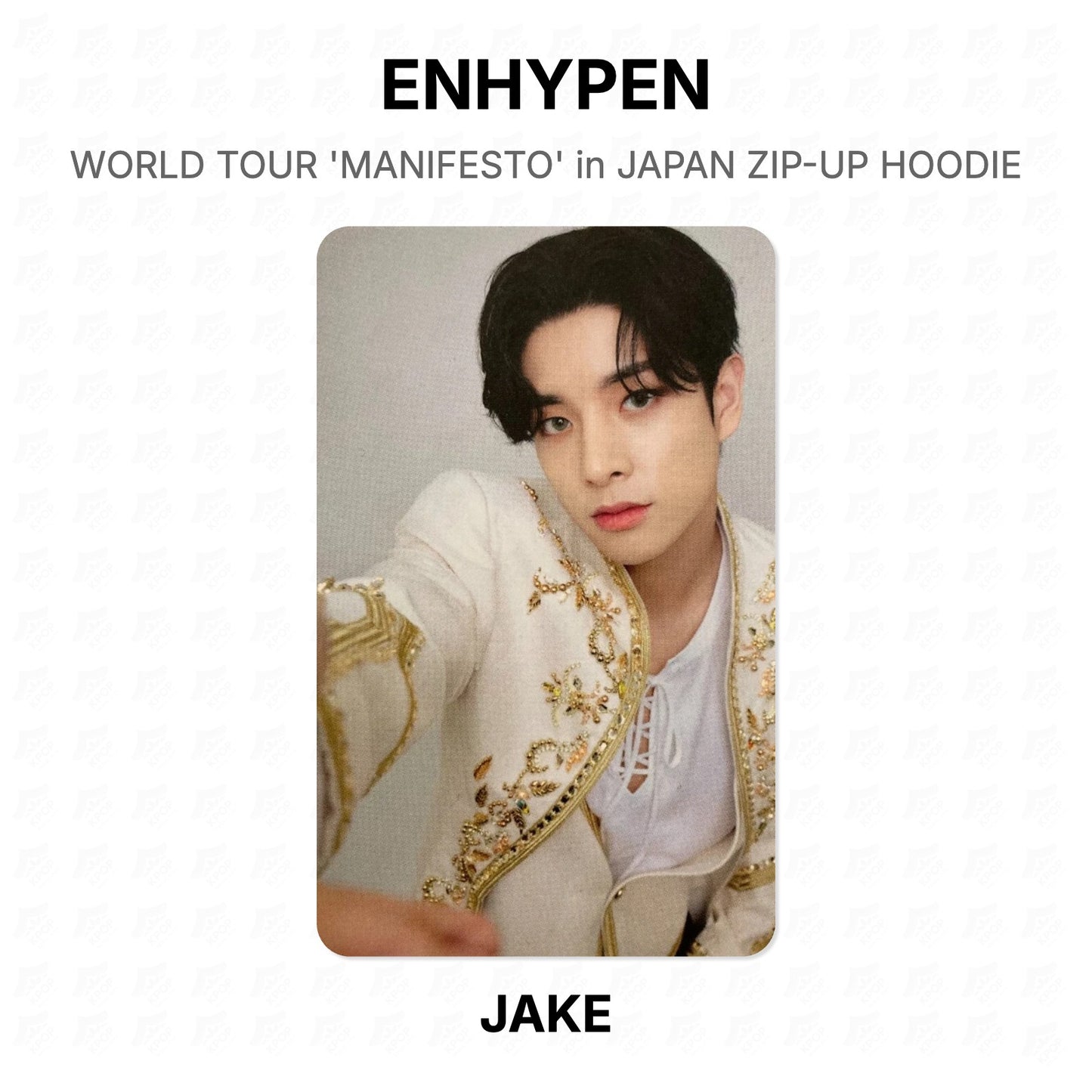 ENHYPEN WORLD TOUR 'MANIFESTO' in JAPAN ZIP-UP HOODIE Official Photocard