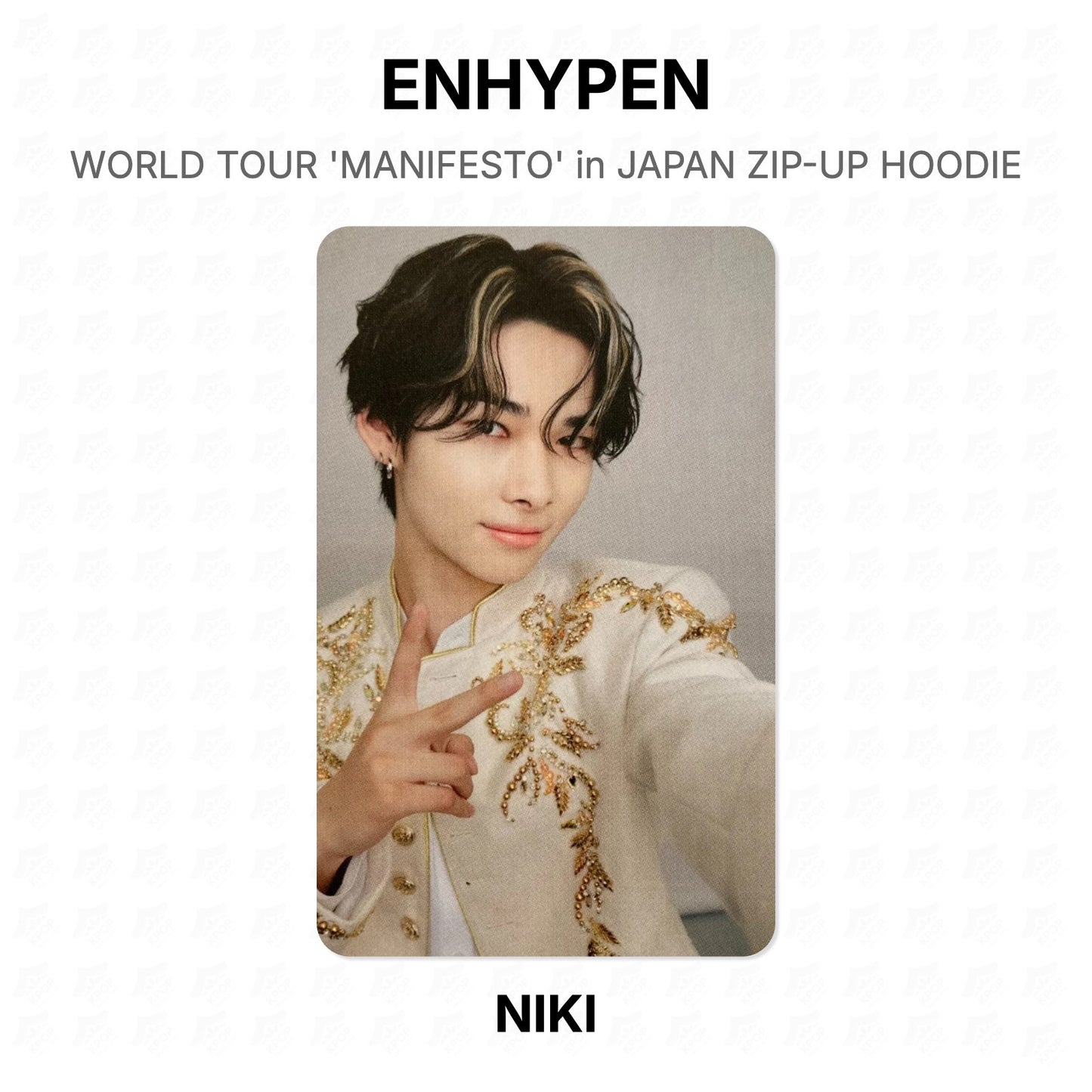 ENHYPEN WORLD TOUR 'MANIFESTO' in JAPAN ZIP-UP HOODIE Official Photocard