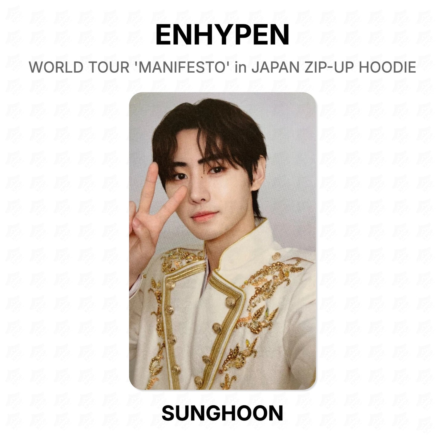ENHYPEN WORLD TOUR 'MANIFESTO' in JAPAN ZIP-UP HOODIE Official Photocard