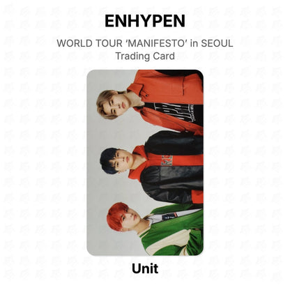 ENHYPEN WORLD TOUR ‘MANIFESTO’ in SEOUL Trading Card Official Photocard