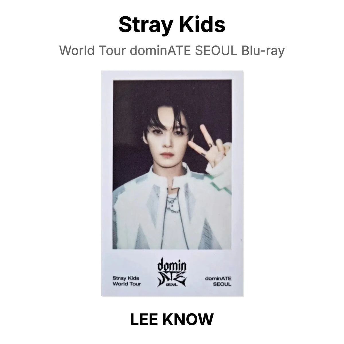 Stray Kids World Tour dominATE SEOUL Blu-ray 官方小卡