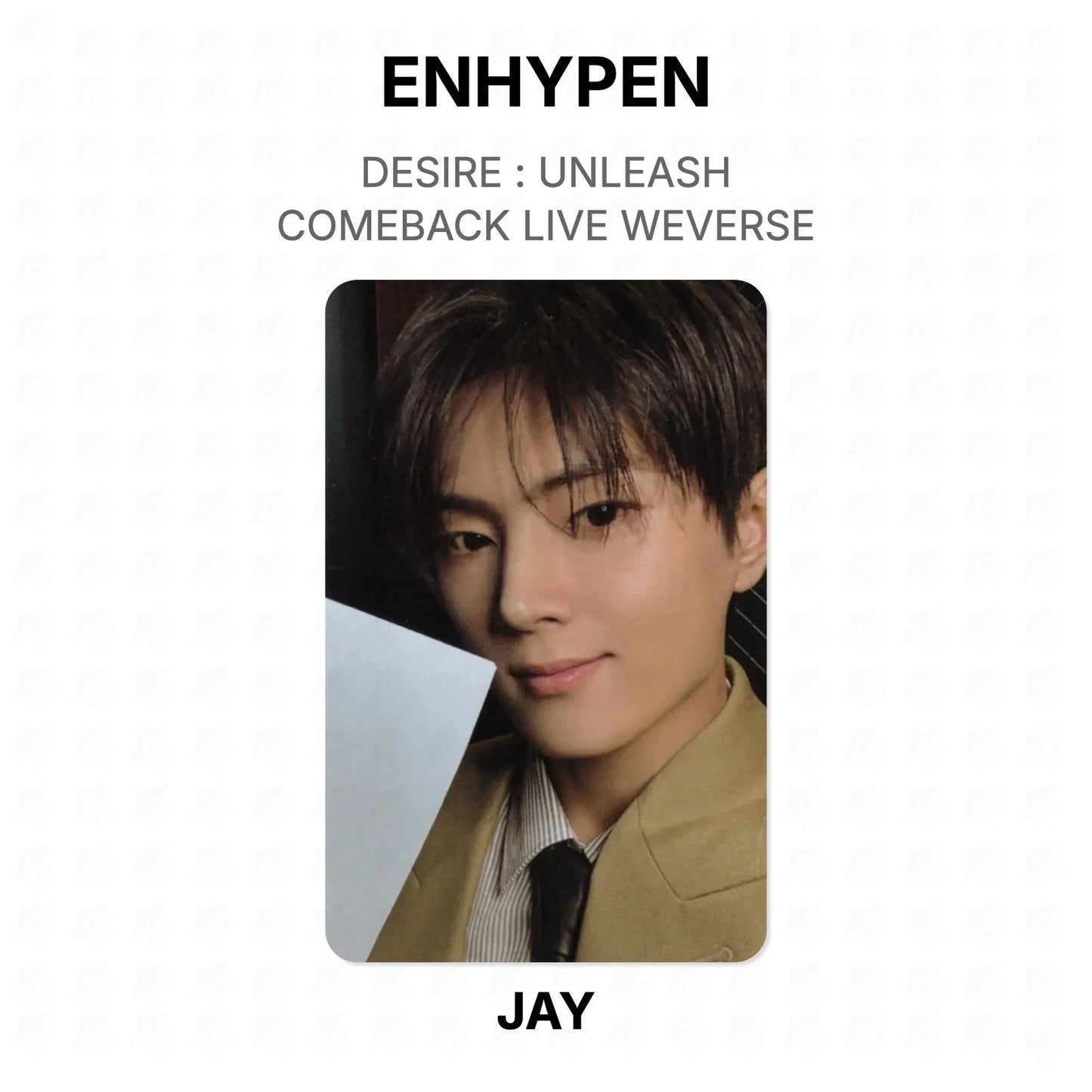 ENHYPEN DESIRE : UNLEASH COMEBACK LIVE WEVERSE Official Photocard