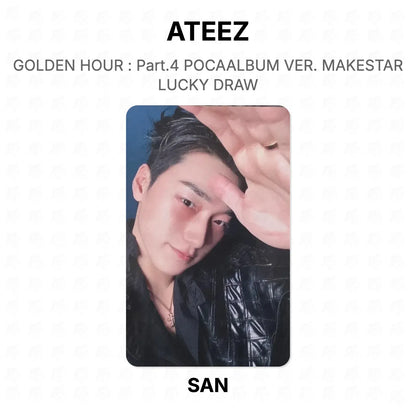 ATEEZ GOLDEN HOUR : Part.4 POCAALBUM VER. MAKESTAR LUCKY DRAW Official Photocard