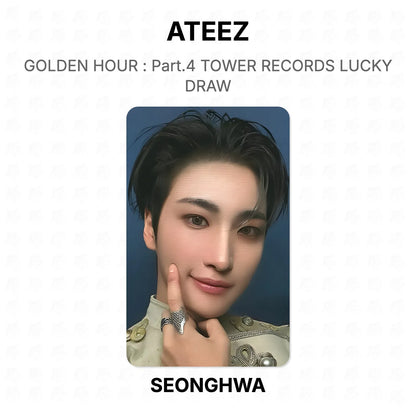 ATEEZ GOLDEN HOUR : Part.4 TOWER RECORDS LUCKY DRAW Official Photocard