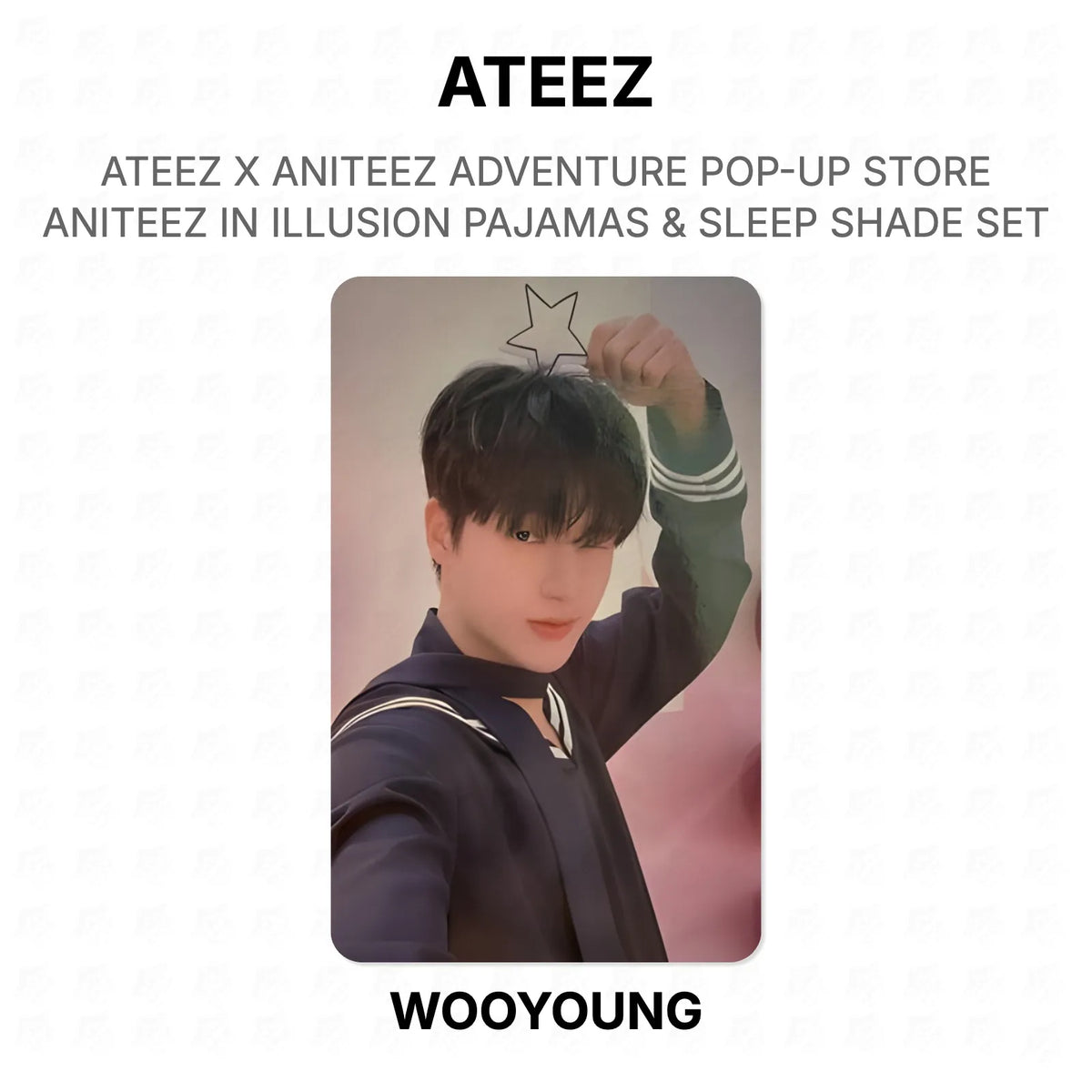 ATEEZ X ANITEEZ ADVENTURE POP-UP STORE ANITEEZ IN ILLUSION PAJAMAS & SLEEP SHADE SET Official Photocard