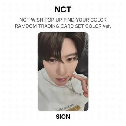 NCT WISH POP UP FIND YOUR COLOR RAMDOM TRADING CARD SET COLOR ver. Official Photocard