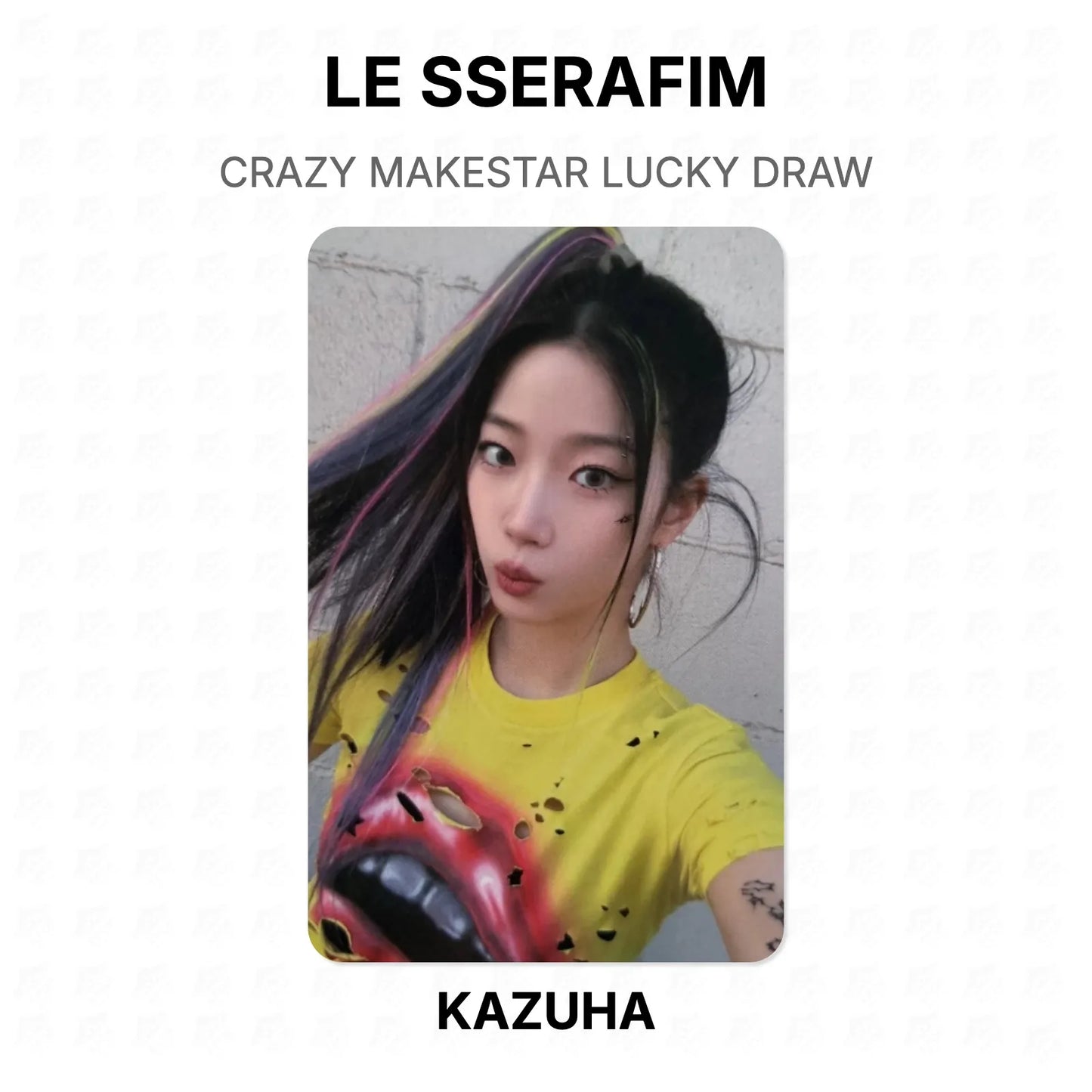 LE SSERAFIM CRAZY MAKESTAR LUCKY DRAW Official Photocard