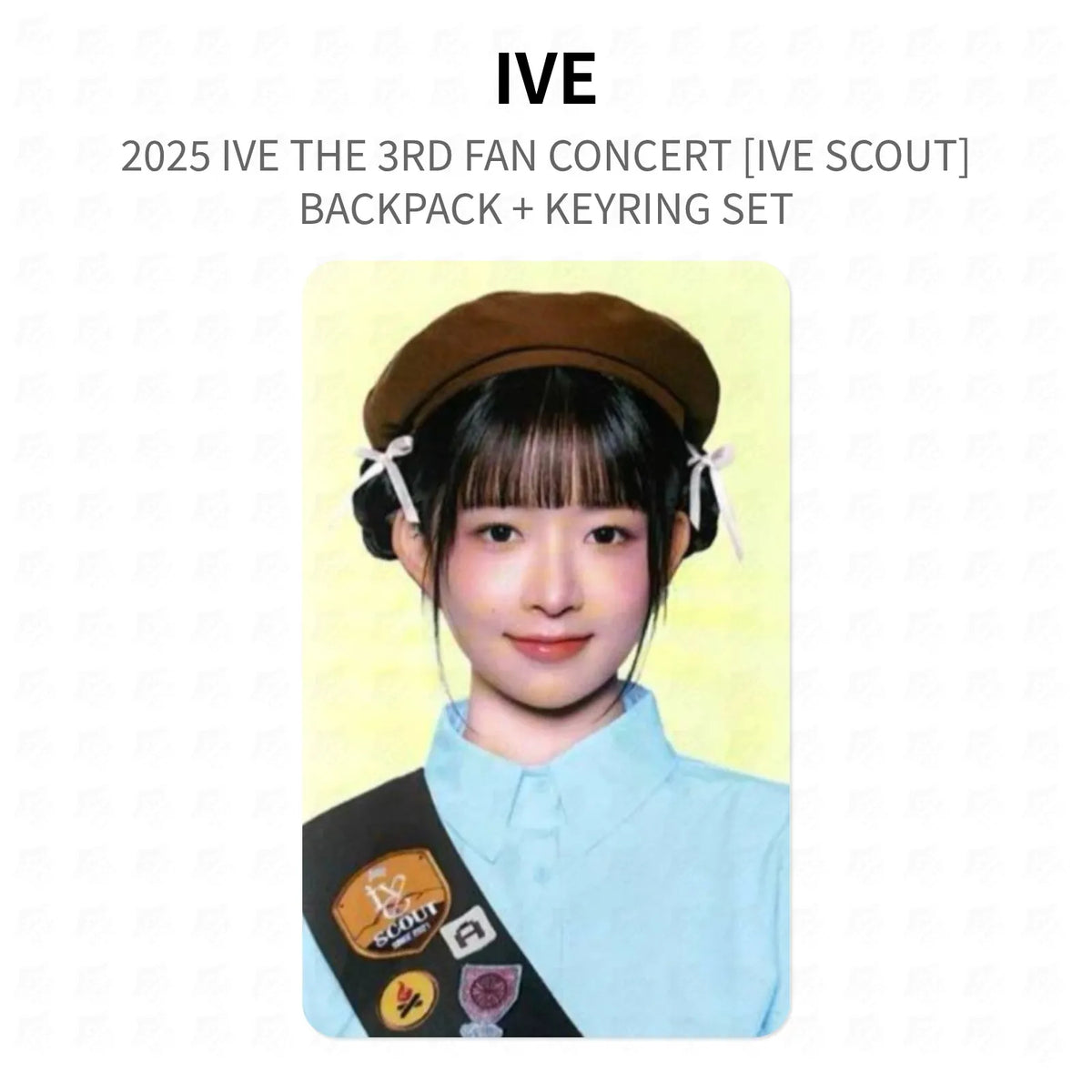 IVE 2025 IVE THE 3RD FAN CONCERT [IVE SCOUT] BACKPACK + KEYRING SET Official Photocard