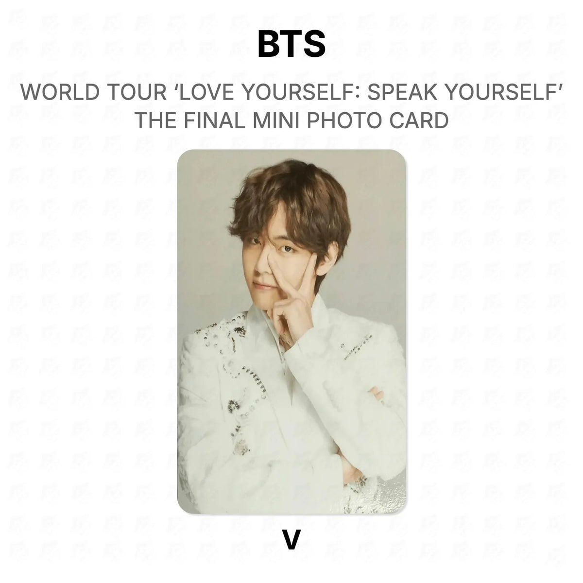 BTS WORLD TOUR ‘LOVE YOURSELF: SPEAK YOURSELF’ THE FINAL MINI PHOTO CARD photocard oficial
