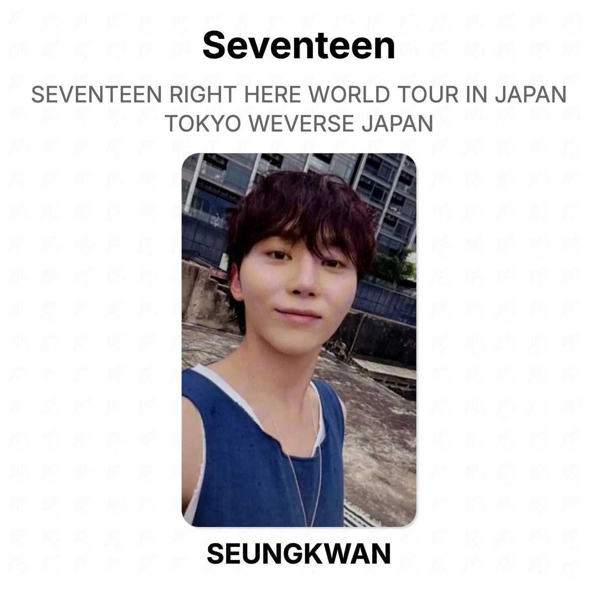 Seventeen RIGHT HERE WORLD TOUR IN JAPAN TOKYO WEVERSE JAPAN Official Photocard