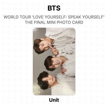 BTS WORLD TOUR ‘LOVE YOURSELF: SPEAK YOURSELF’ THE FINAL MINI PHOTO CARD photocard oficial