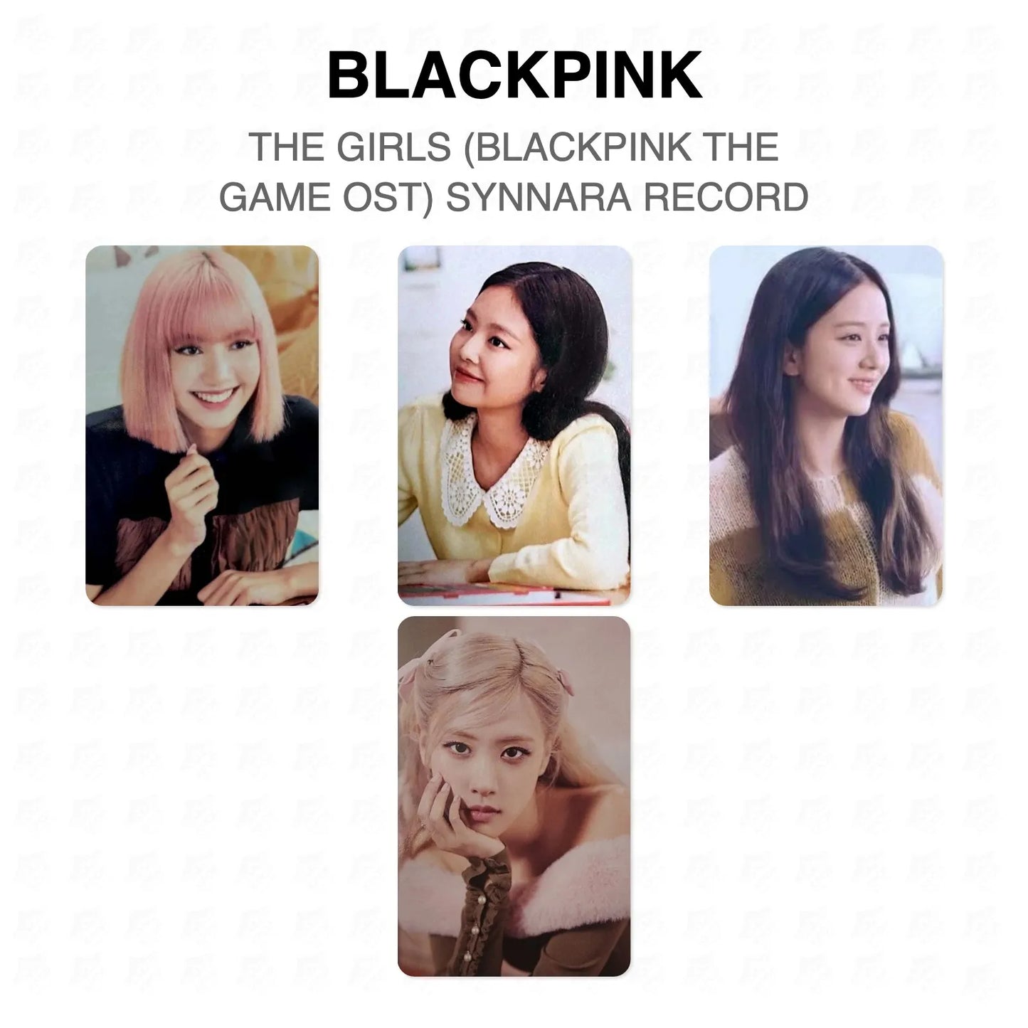 BLACKPINK THE GIRLS (BLACKPINK THE GAME OST) SYNNARA RECORD Official Photocard