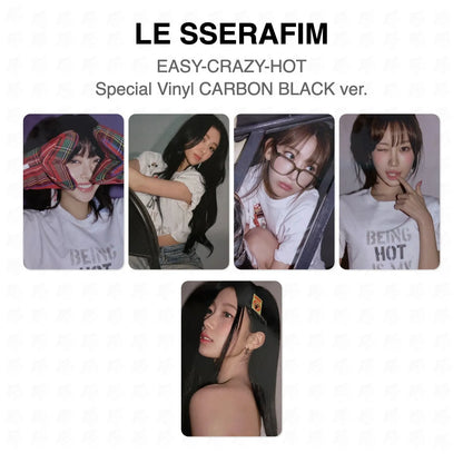 LE SSERAFIM EASY-CRAZY-HOT Special Vinyl CARBON BLACK ver. Official Photocard