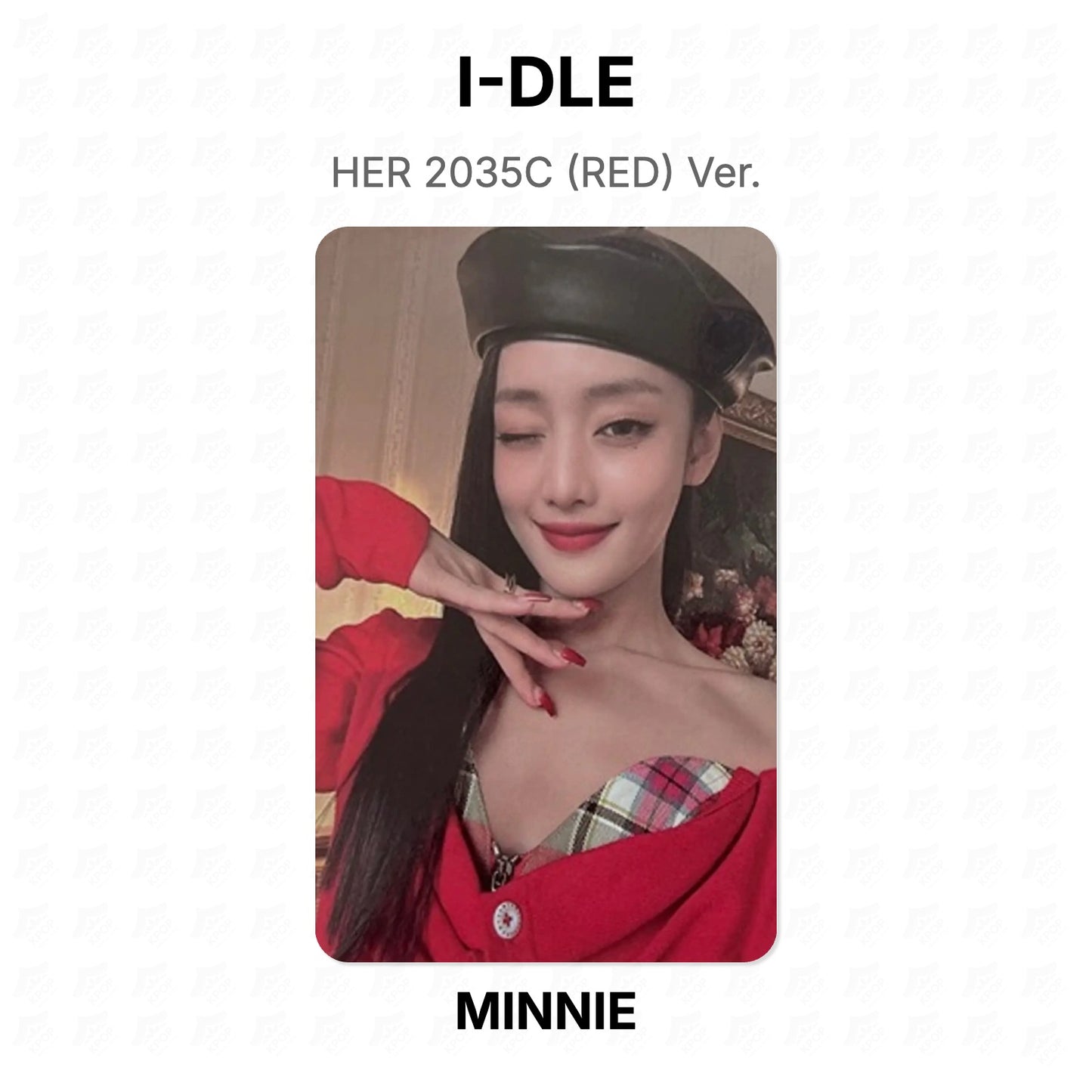 I-DLE HER 2035C (RED) Ver. Official Photocard