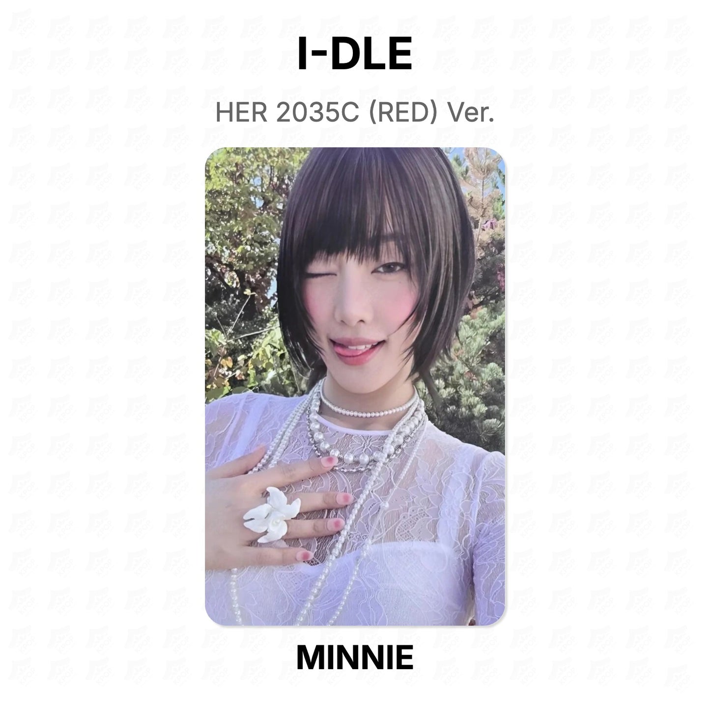 I-DLE HER 2035C (RED) Ver. Official Photocard