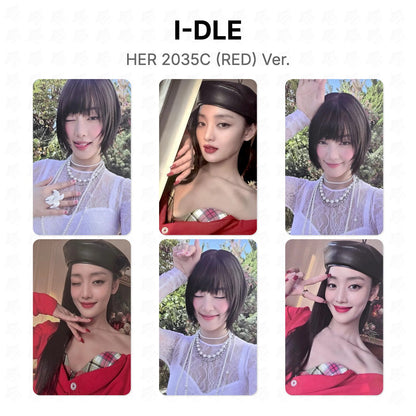 I-DLE HER 2035C (RED) Ver. Official Photocard