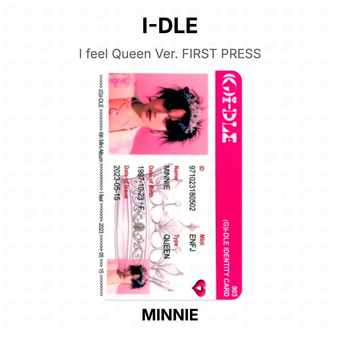 I-DLE I feel Queen Ver. FIRST PRESS Official Photocard