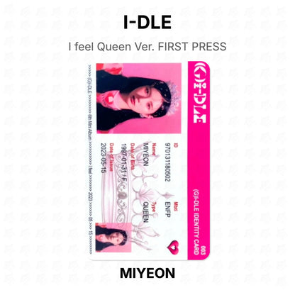 I-DLE I feel Queen Ver. FIRST PRESS Official Photocard