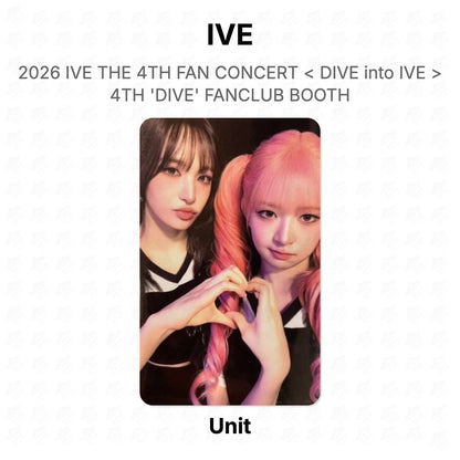 IVE 2026 IVE THE 4TH FAN CONCERT < DIVE into IVE > 4TH 'DIVE' FANCLUB BOOTH Official Photocard