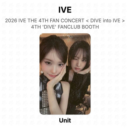 IVE 2026 IVE THE 4TH FAN CONCERT < DIVE into IVE > 4TH 'DIVE' FANCLUB BOOTH Official Photocard