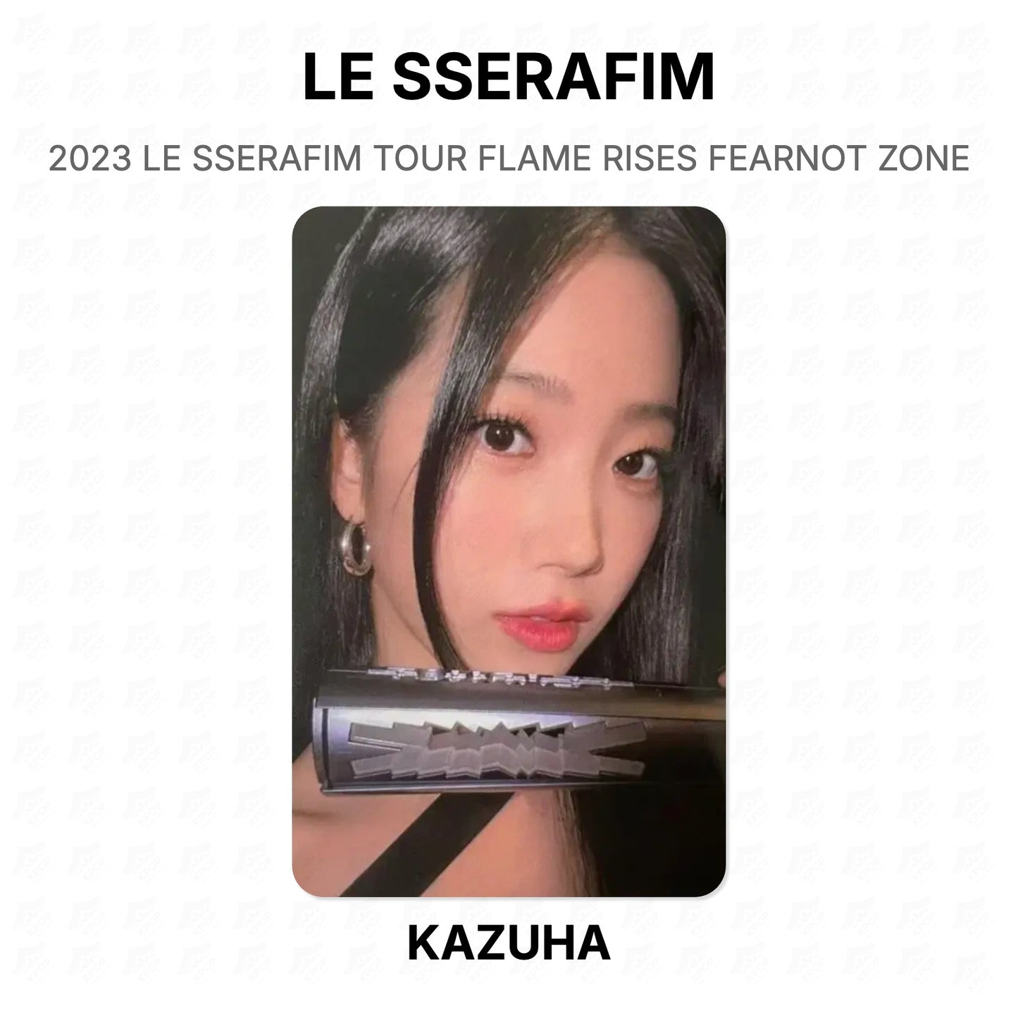 LE SSERAFIM 2023 LE SSERAFIM TOUR FLAME RISES FEARNOT ZONE Official Photocard