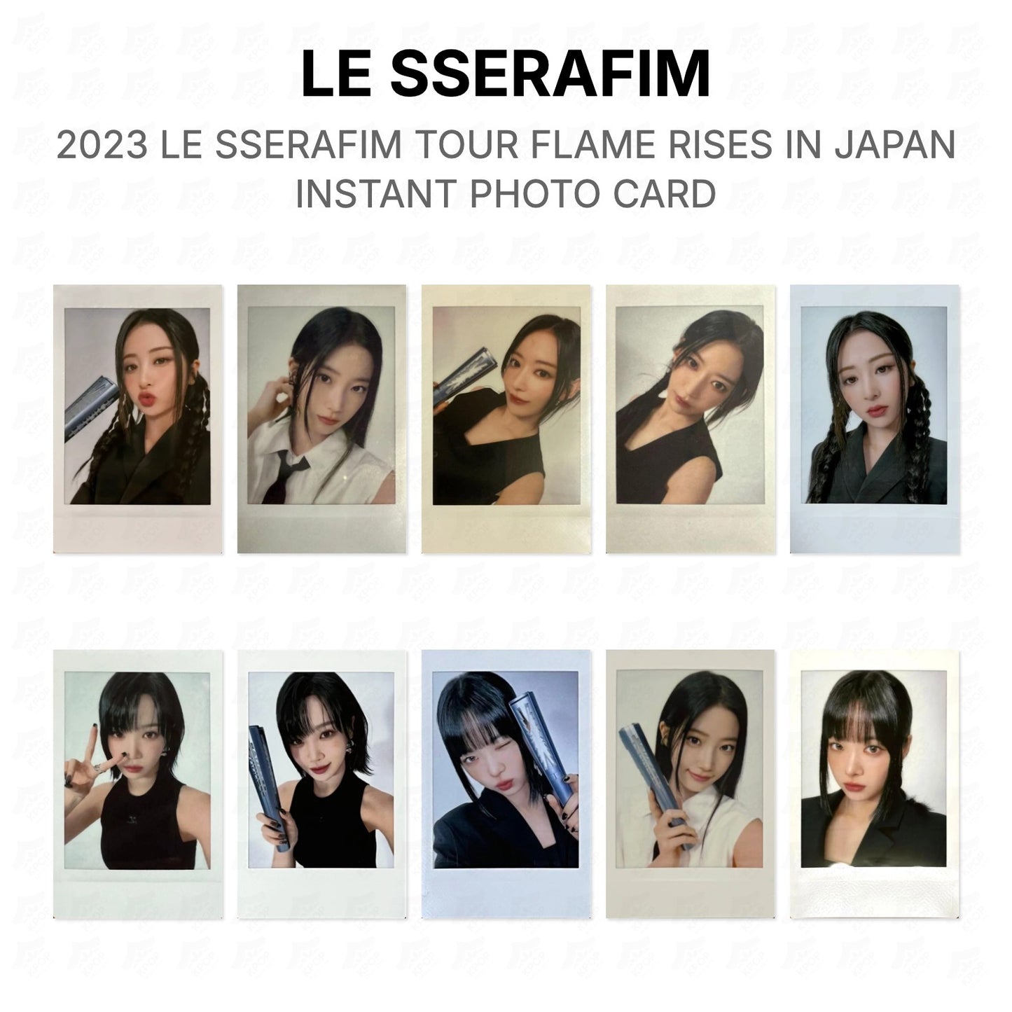 LE SSERAFIM 2023 LE SSERAFIM TOUR FLAME RISES IN JAPAN INSTANT PHOTO CARD Official Photocard