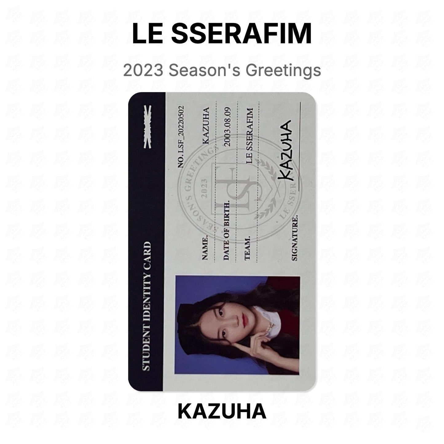 LE SSERAFIM 2023 Season's Greetings Official Photocard
