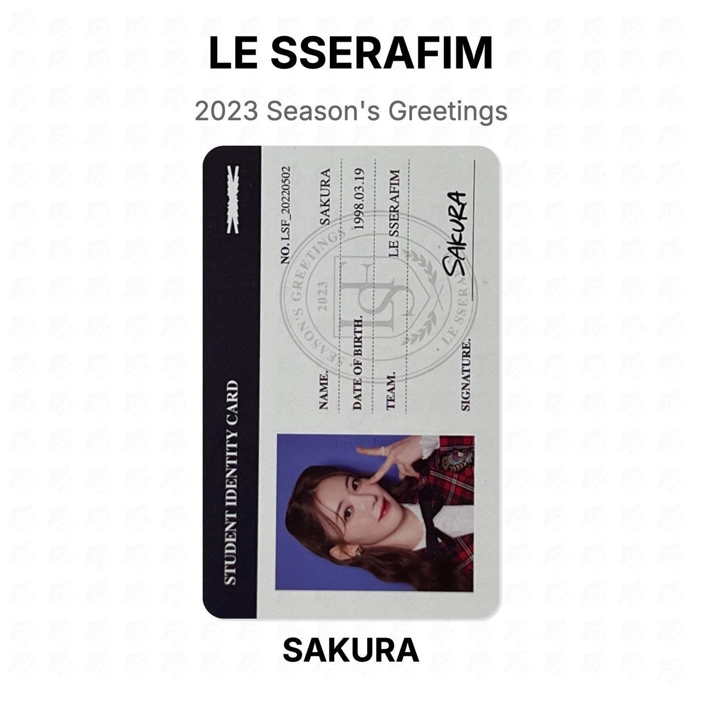 LE SSERAFIM 2023 Season's Greetings Official Photocard