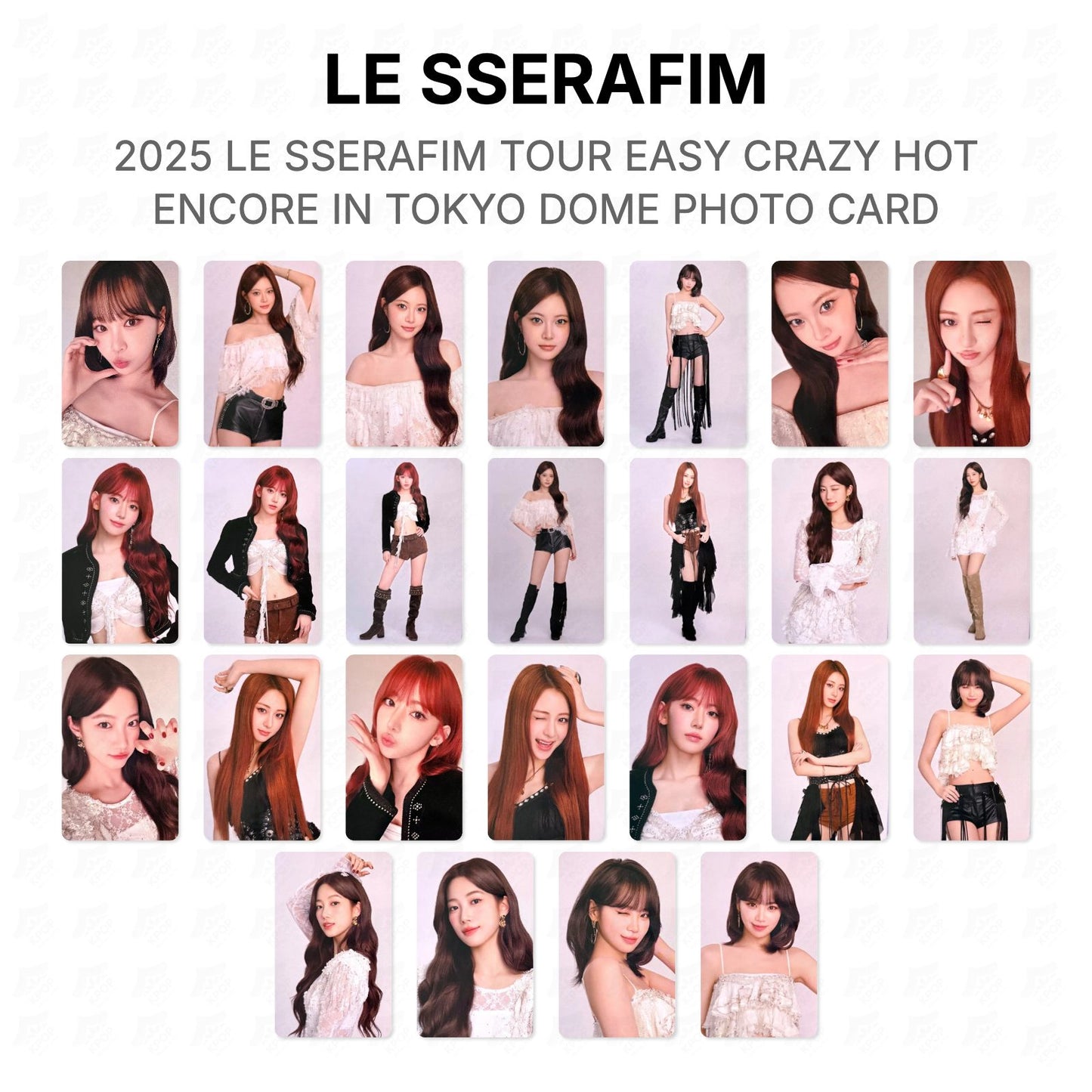 LE SSERAFIM 2025 LE SSERAFIM TOUR EASY CRAZY HOT ENCORE IN TOKYO DOME PHOTO CARD Official Photocard