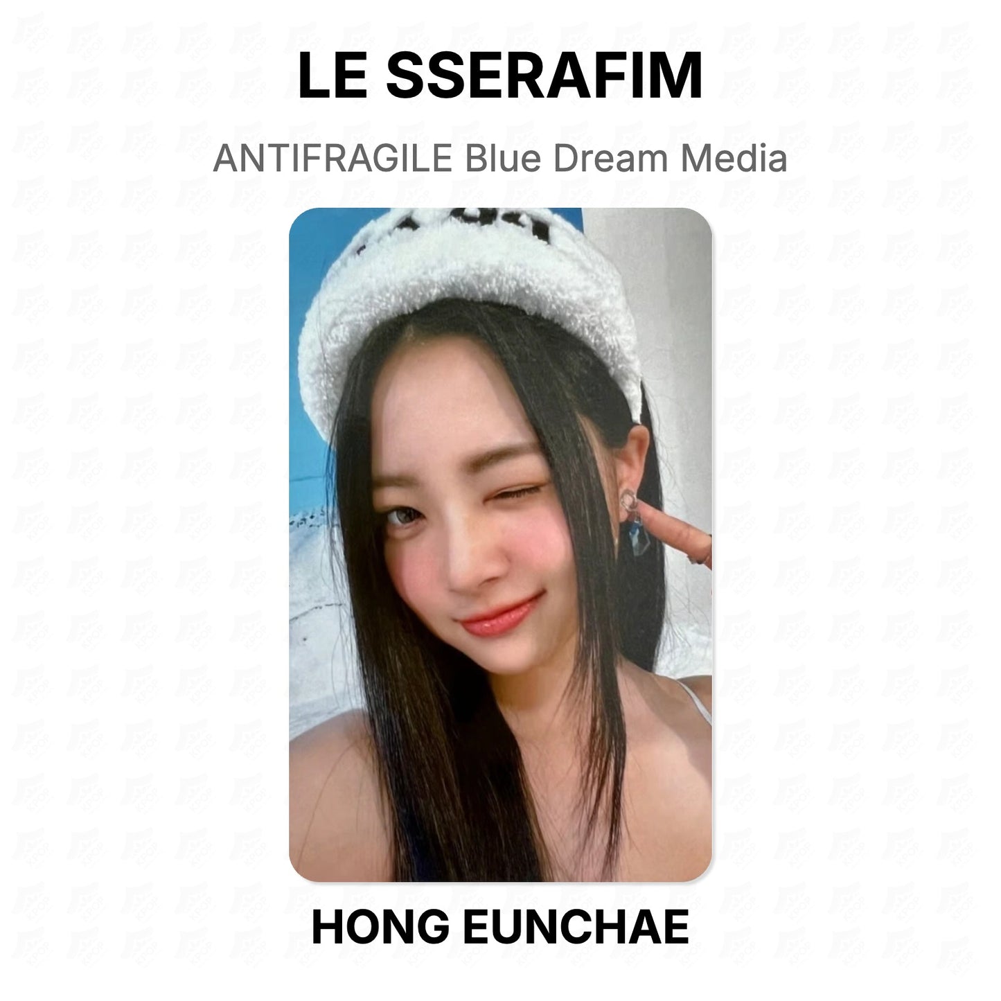 LE SSERAFIM ANTIFRAGILE Blue Dream Media Official Photocard
