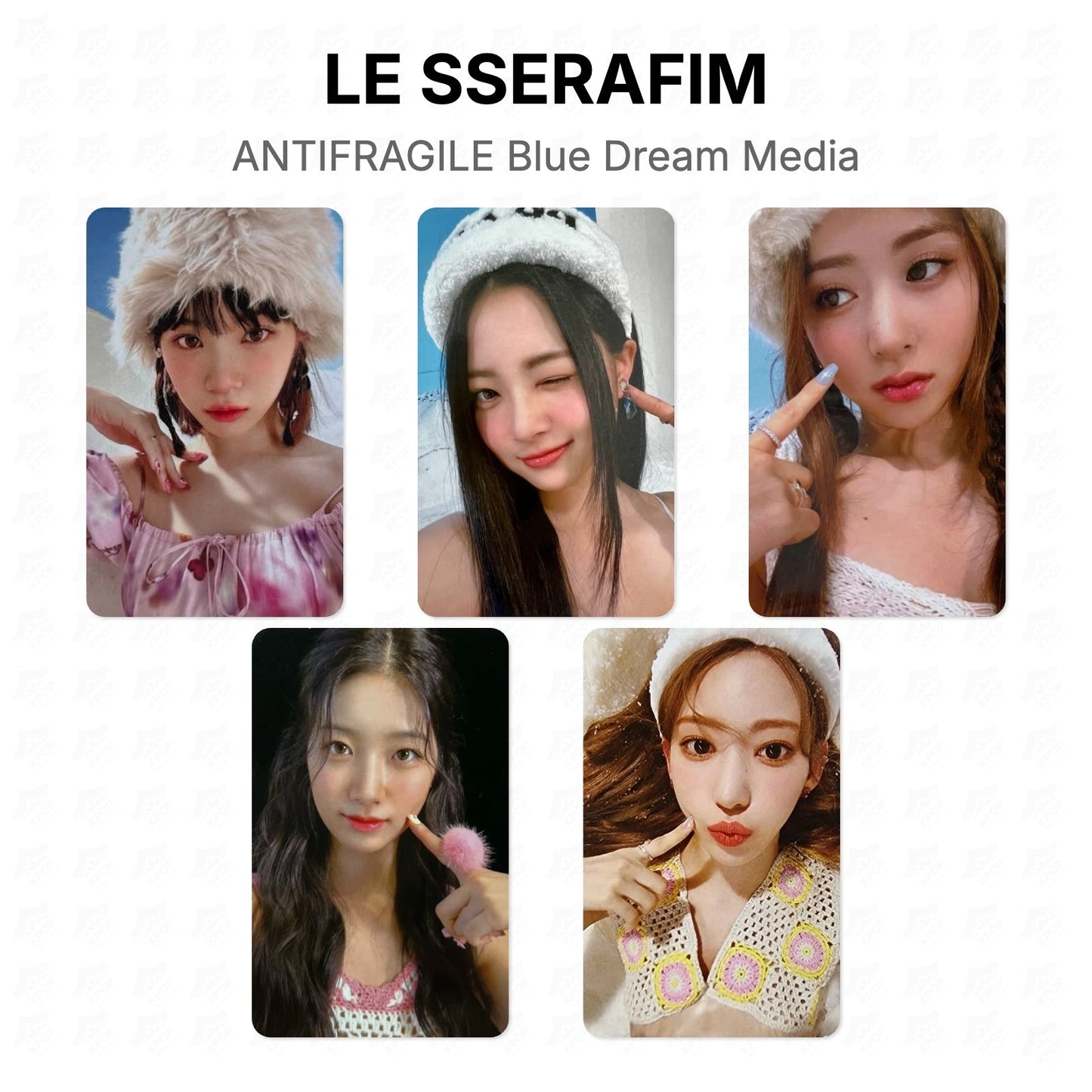 LE SSERAFIM ANTIFRAGILE Blue Dream Media Official Photocard