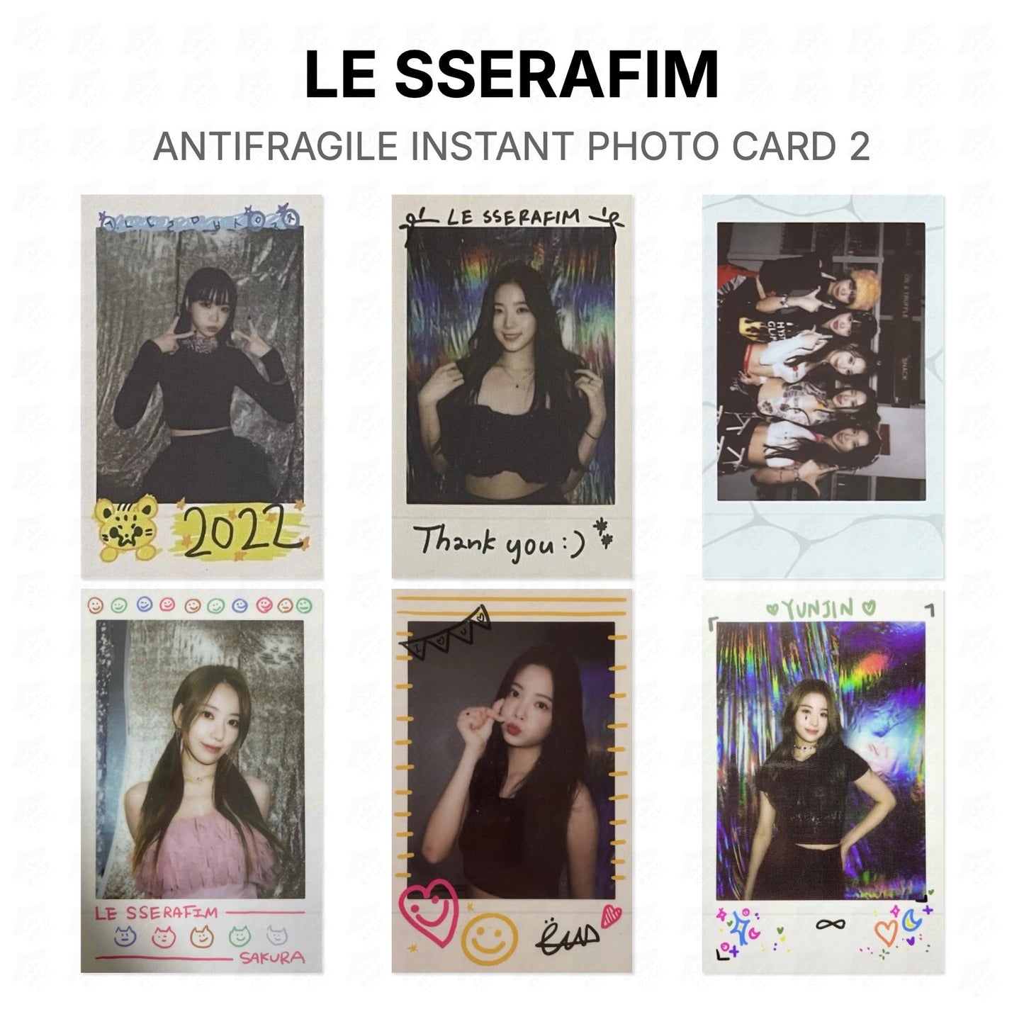 LE SSERAFIM ANTIFRAGILE INSTANT PHOTO CARD 2 Official Photocard