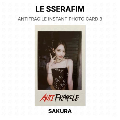 LE SSERAFIM ANTIFRAGILE INSTANT PHOTO CARD 3 Official Photocard