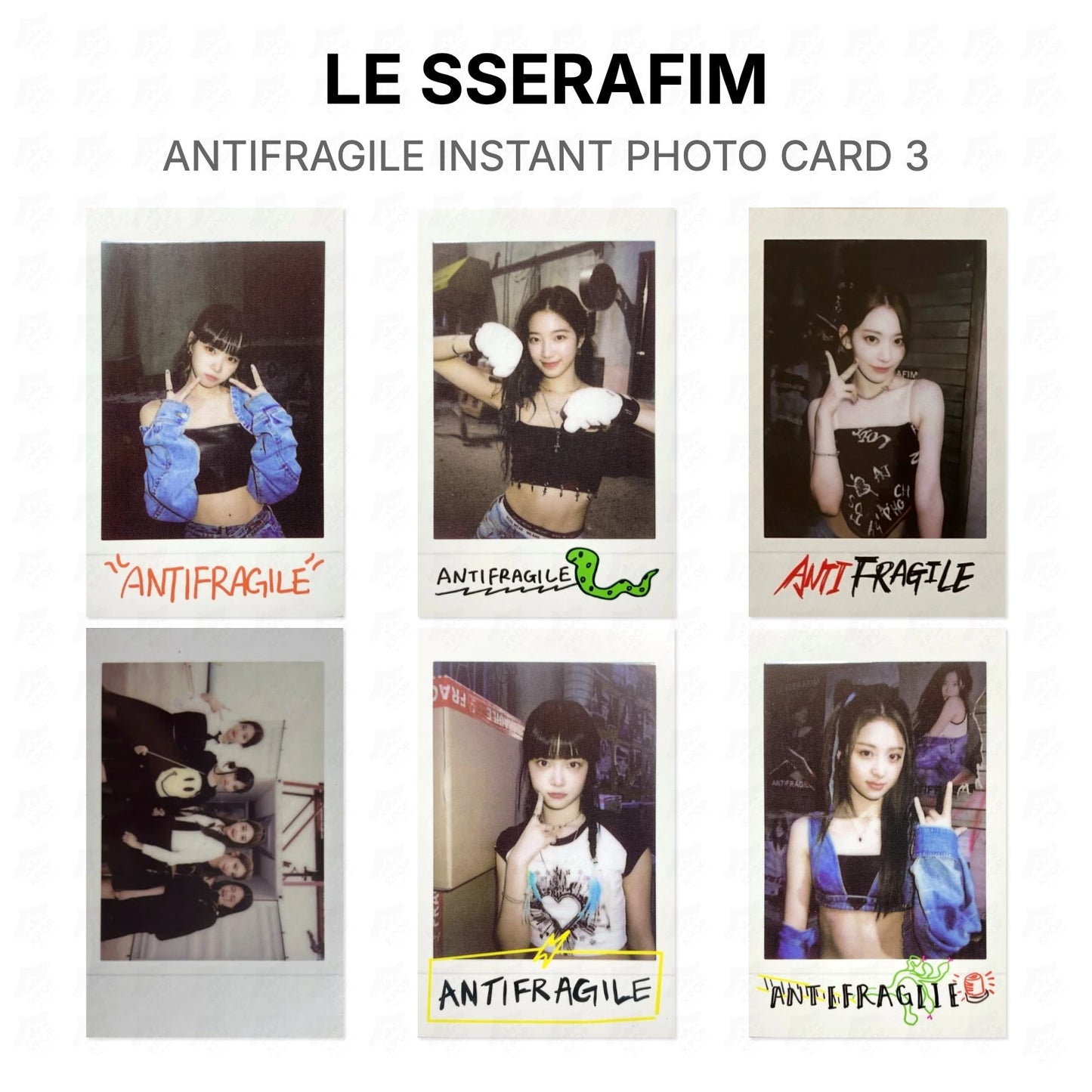 LE SSERAFIM ANTIFRAGILE INSTANT PHOTO CARD 3 Official Photocard