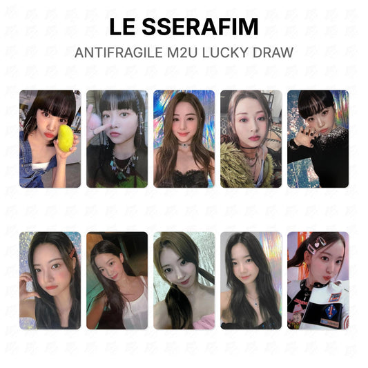 LE SSERAFIM ANTIFRAGILE M2U LUCKY DRAW Official Photocard