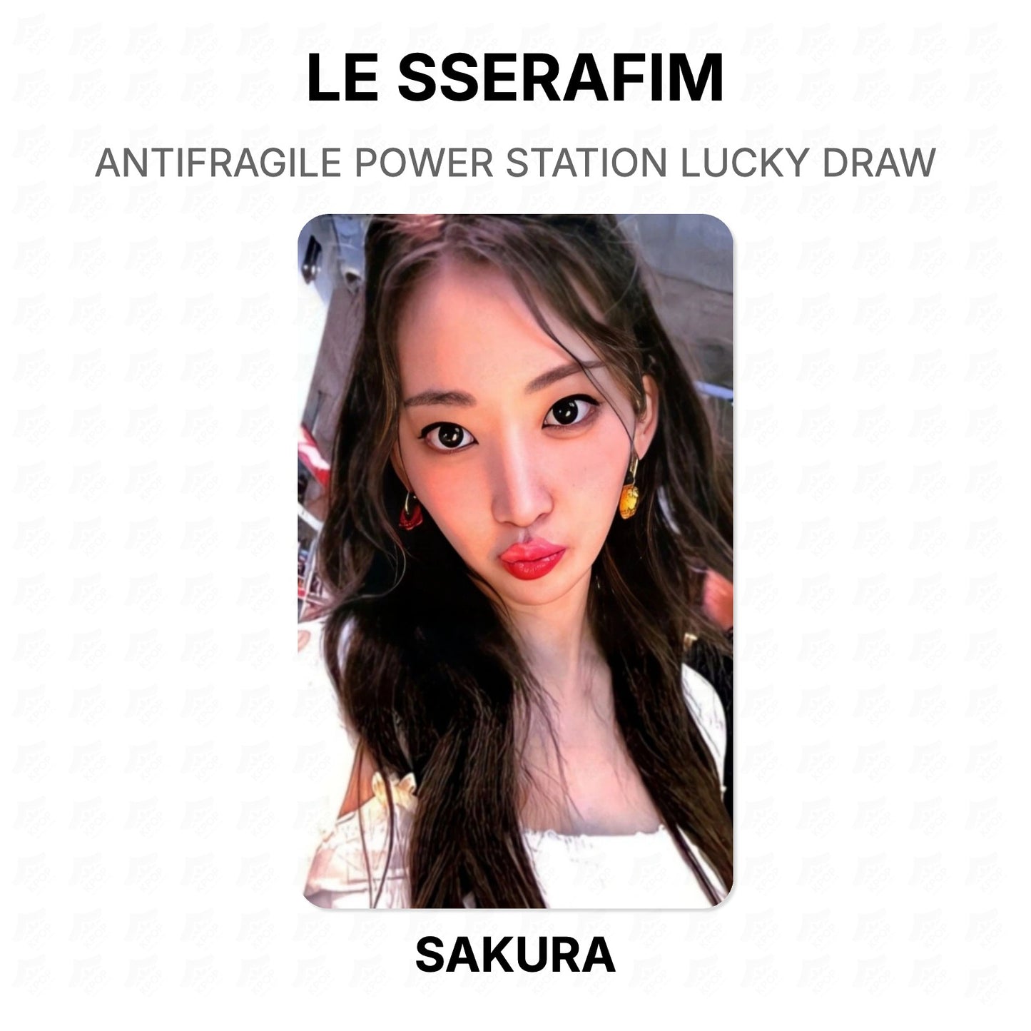 LE SSERAFIM ANTIFRAGILE POWER STATION LUCKY DRAW Official Photocard