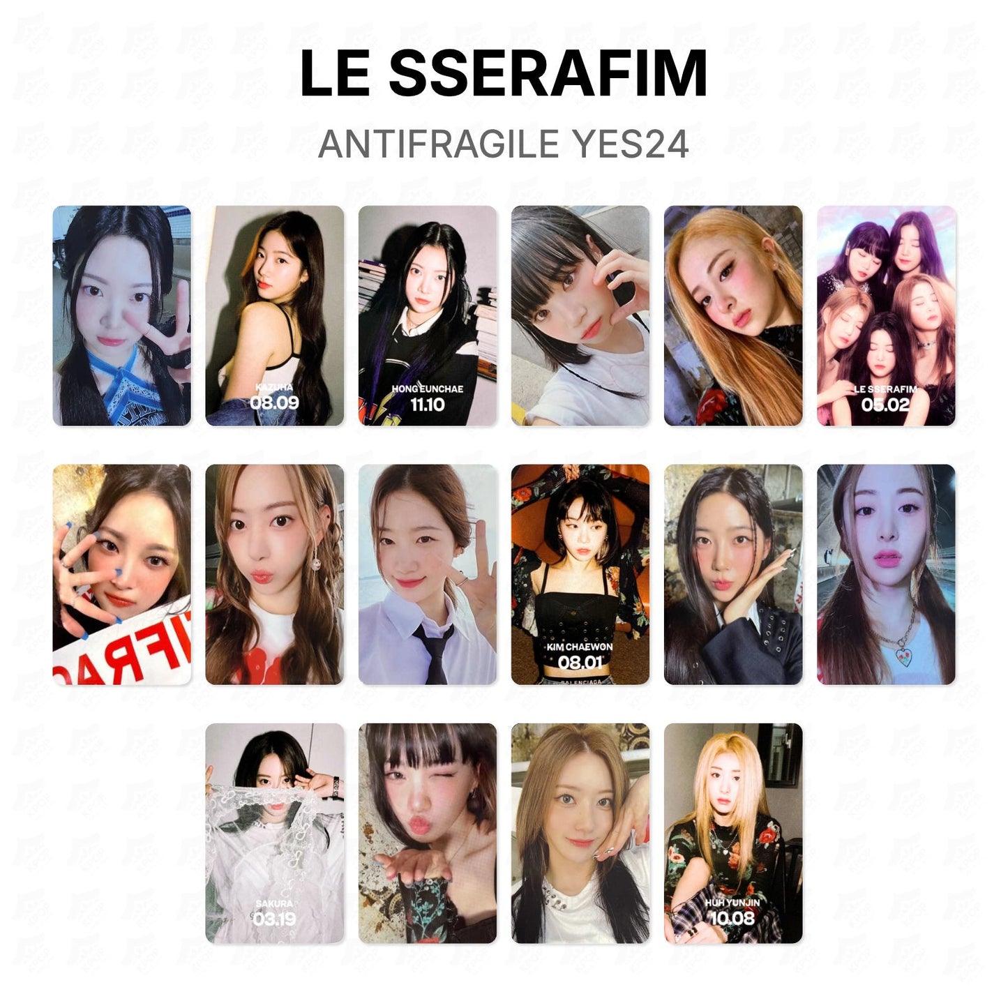 LE SSERAFIM ANTIFRAGILE YES24 Official Photocard